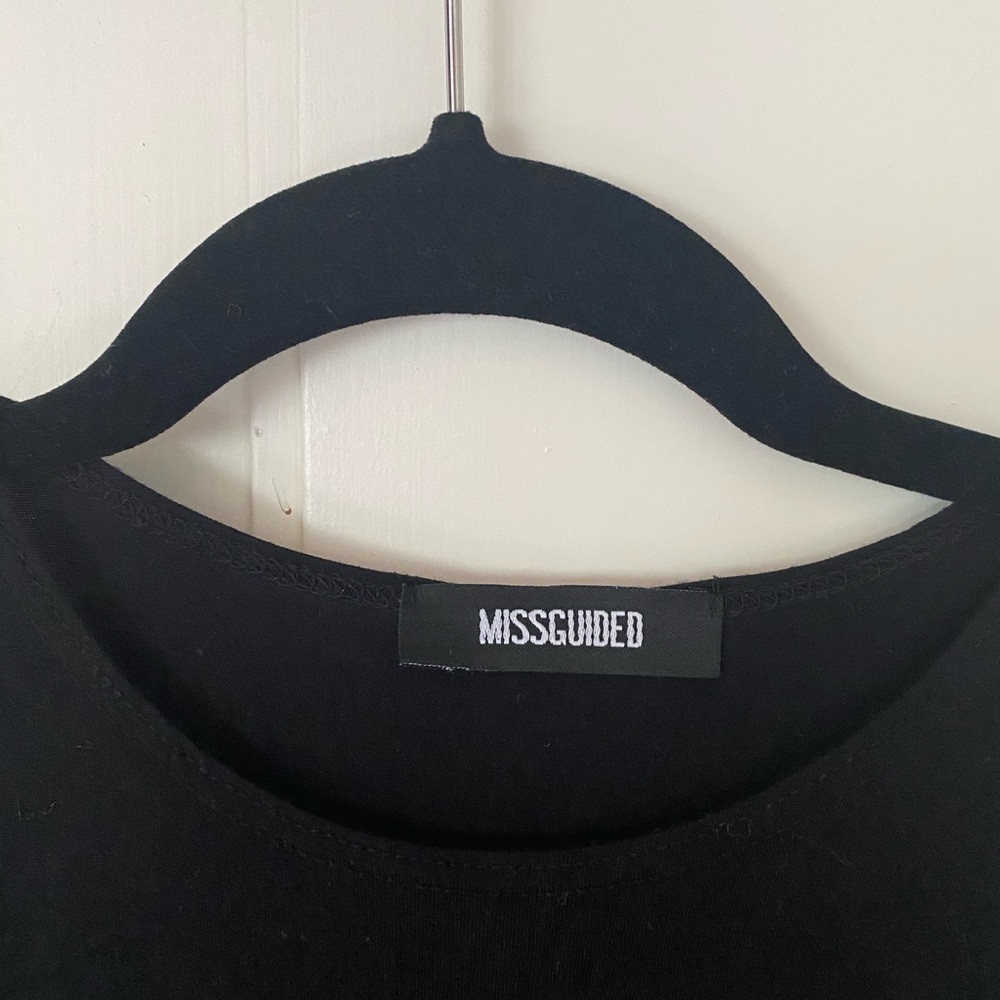 Missguided Super Soft Basic Round Neck Little Black Dress LBD - Picture 5 of 6